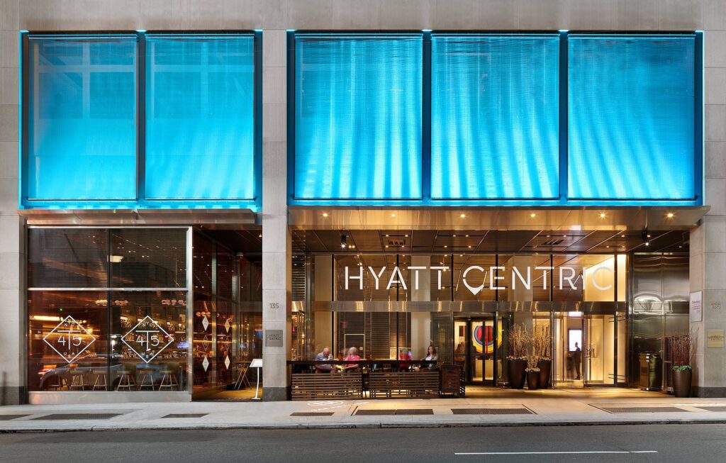 Exterior of Hyatt Centric Time Square hotel