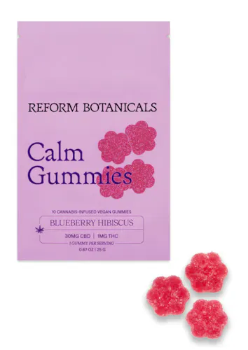 Reform Botanicals Blueberry Hibiscus weed gummies