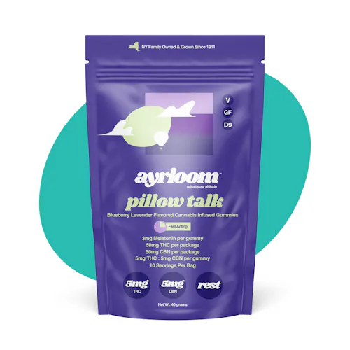 Ayrloom Pillow Talk THC:CBN weed gummies